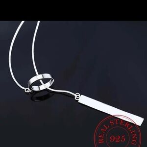 Sterling Silver 925 Choker & Strip Chain